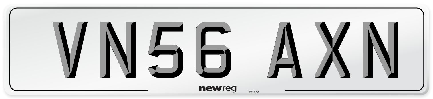 VN56 AXN Number Plate from New Reg